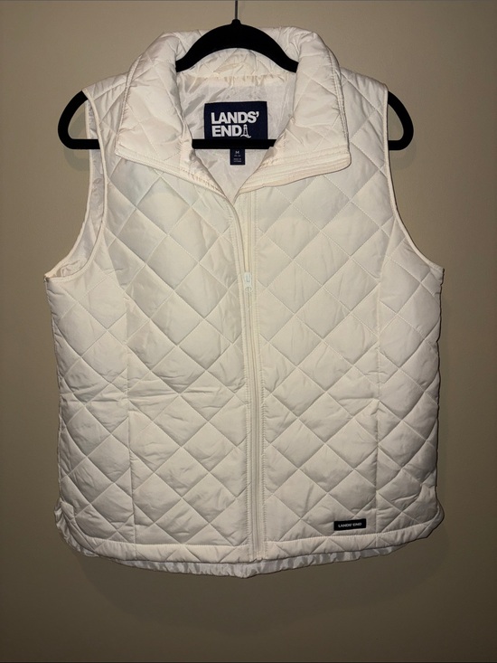 Lands' End Jackets & Blazers - Lands' End | Women's Quilted Jacket Ivory